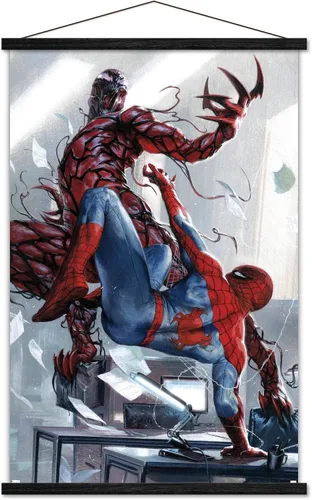 Miniatura 6 de Trends International Marvel Comics Carnage - Póster de pared de batalla con Spider-Man, 22.375 x 34 pulgadas, versión premium sin marco