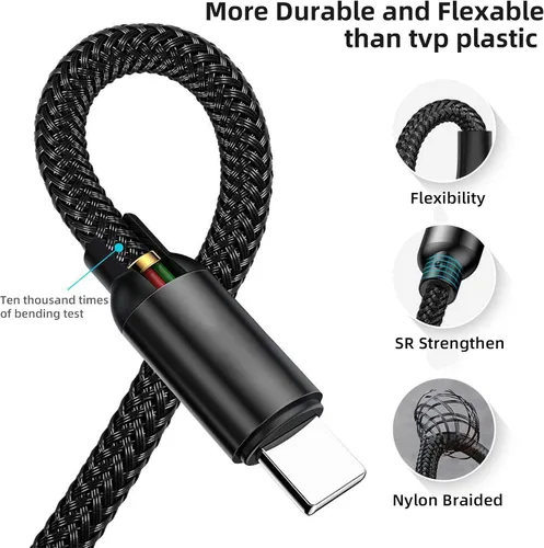 Miniatura 4 de Sisyphy GaN-001US - Cargador USB C GaNk para tablets Surface de 65 W, con superficie de nailon de 6 pies a cable USB C, compatible con Microsoft