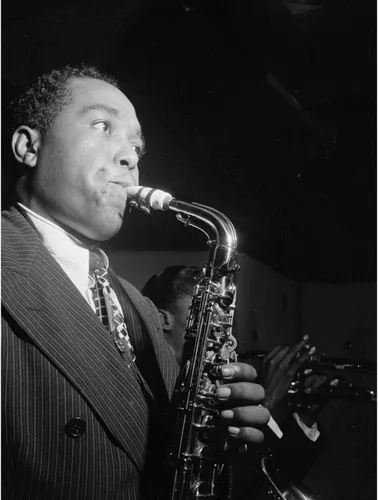 Wee Blue Coo Bumblebeaver VINTAGE FOTO CHARLIE PARKER JAZZ MUSIC SAX LEYENDA POSTER ART PRINT Papel sin marco