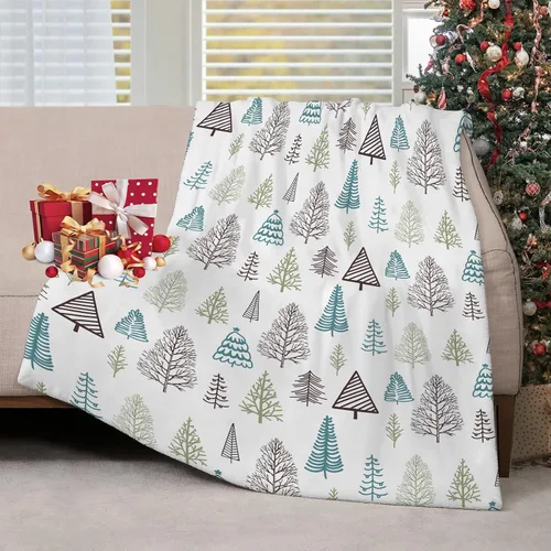 Miniatura 12 de Manta Navideña de Franela con Diseño de Bastón de Caramelo, Manta de Sofá Súper Suave y Cálida, Manta de Cama, Decoración Navideña de las Fiestas