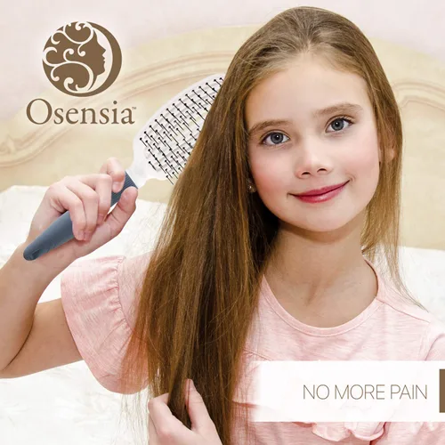 Miniatura 3 de Osensia Cepillo desenredante para cabello rizado, tipo de cabello grueso y seco. Cepillo desenredante de viaje para mujeres, hombres y niños.