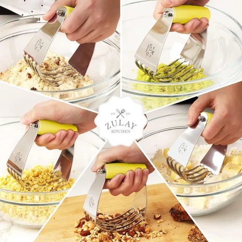 Miniatura 4 de Zulay Kitchen Mezclador de Masa - Cortador de Repostería de Acero Inoxidable, Cortador de Masa Resistente con Cuchillas, Mezclador de Repostería