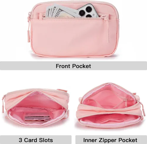 Miniatura 5 de Telena Riñoneras para mujeres y hombres, a la moda, con correas ajustables, 1-Rosa