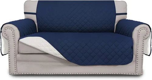 Miniatura 136 de Easy-Going - Funda para sofá, futón y sillón sin reposabrazos, reversible, resistente al agua, para mascotas y niños (azul oscuro/azul claro)