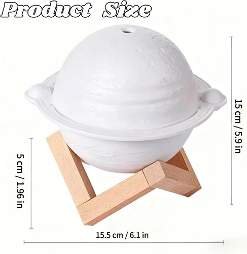 Miniatura 3 de Mini humidificador, lámpara de luna, humidificador de escritorio con luz nocturna LED, rociador intermitente de 2 engranajes, humidificadores