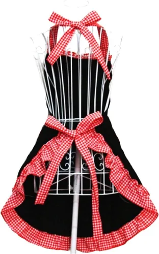 Miniatura 3 de Hyzrz Delantales lindos, adorables, de estilo retro, vintage, coquetos para mujeres y niñas, de cocina, con bolsillos, para el Día de las Madres