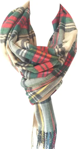 Miniatura 13 de NY GOLDEN FASHION Bufanda de invierno de gran tamaño para mujer, diseño de tartán escocés, a cuadros, con tacto de cachemira