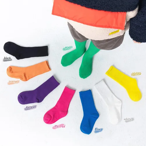 Miniatura 2 de MINI PANDA Calcetines Crew para niñas, 8 pares de lindos calcetines para niñas