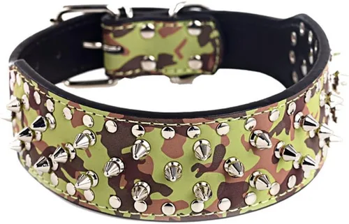 Miniatura 26 de Collar de perro con tachuelas, collar de perro de cuero con pinchos de 2 pulgadas para perros medianos y grandes Pit Bull Mastiff Bully Boxer