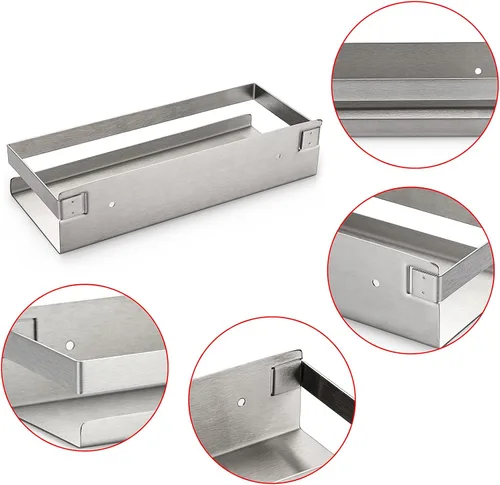 Miniatura 4 de OwnMy Estante de ducha de baño de acero inoxidable de 10 pulgadas, cesta de cocina, estante de ducha, estante de almacenamiento de baño de metal a