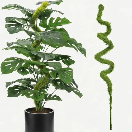 Miniatura 8 de Tapete de musgo verde artificial, alfombra de pared de césped con tela base de 39.37 x 39.37 pulgadas, musgo falso para manualidades, musgo