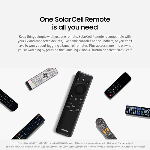 Miniatura 4 de Samsung Control remoto SolarCell, alimentado por energía solar, control remoto de TV de carga automática, USB-C recargable, diseño innovador, hecho