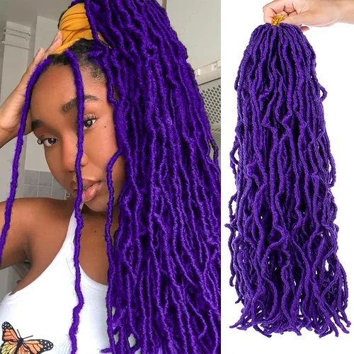 Miniatura 21 de ZRQ Extensiones de cabello sintético de ganchillo de 36 pulgadas, 3 paquetes, color negro natural, preenlazadas, largas, de diosa, sintéticas, 1b#