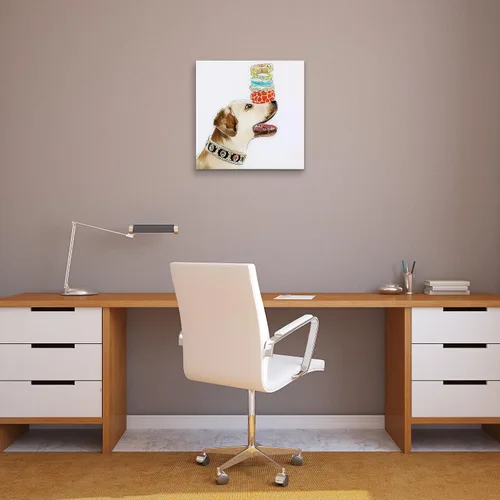 Miniatura 4 de Empire Art Direct Panel de vidrio templado con impresión flotante sin marco, arte de pared para mascotas, listo para colgar, 20 x 20 pulgadas, ley