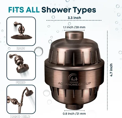 Miniatura 2 de AquaHomeGroup Filtro de ducha de 20 etapas con vitamina C E para agua dura, filtro de agua de ducha de alto rendimiento para eliminar el cloro
