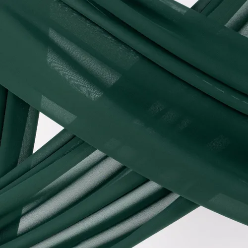 Miniatura 3 de Socomi Tela para Drapeado de Arco de Boda 3 Paneles 29" x 19 Pies Cortinas de Gasa Transparente Verde Esmeralda y Drapeados 6 Yardas para Ceremonia