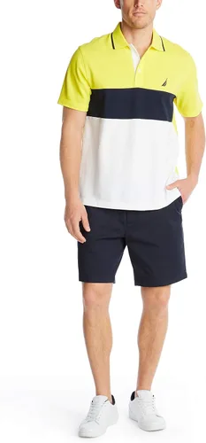 Miniatura 2 de Nautica Polo de manga corta 100% algodón piqué bloque de color para hombre