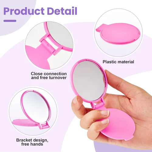 Miniatura 3 de Thyle 300 piezas de espejo compacto a granel, mini espejo de maquillaje redondo plegable para bolso, pequeño, portátil, cosméticos, regalos