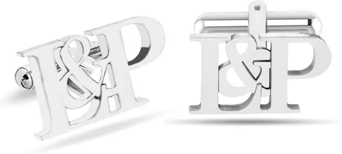 Gemelos de boda personalizados personalizados para el novio con inicial para hombre