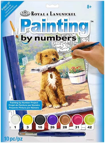 Miniatura 14 de Royal & Langnickel Pintura por números Junior Pequeño Kit de actividades artísticas, cachorro salchicha (PJS51)