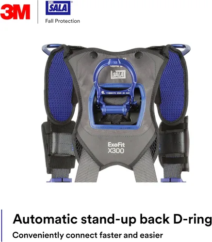Miniatura 5 de 3M 1113705 DBI-SALA ExoFit X300 Arnés de seguridad para escalada/posicionamiento/rescate Protección contra caídas, OSHA, ANSI, espalda, cadera