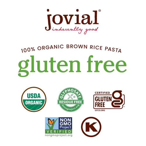 Miniatura 8 de Jovial Penne Rigate - Pasta sin gluten Jovial Fusilli sin gluten Pasta Jovial Caserecce sin gluten Pasta de arroz integral de grano entero