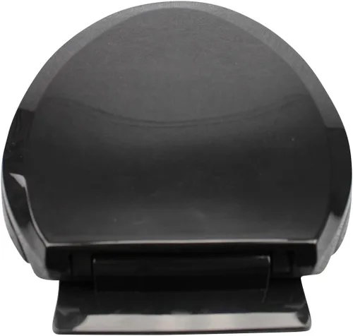 Miniatura 7 de Renovators Supply Manufacturing Asiento de inodoro alargado de plástico negro con cierre suave y silencioso, tapa de cierre silencioso, asiento