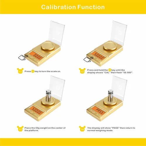 Miniatura 6 de UNIWEIGH Báscula de miligramos de 1.76 oz/0.00 oz, báscula portátil de joyería con peso Cal, retroiluminación LCD, tare, báscula de gramo mini
