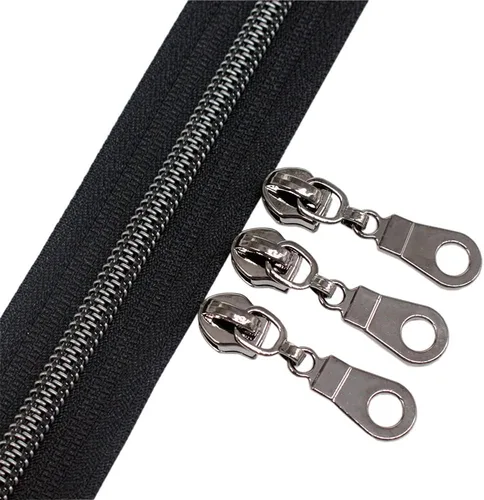 Miniatura 10 de YaHoGa #5 Cremalleras metálicas de nailon color latón antiguo de The Yard Bulk Cinta beige de 10 yardas con 25 unidades de tiradores para costura