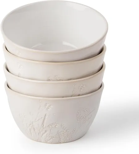 Miniatura 9 de DOWAN Cuencos de cerámica de 32 onzas – Juego de 4 cuencos de sopa grandes para cereales, ramen, pho, pasta y ensalada – Cuencos de sopa apilables