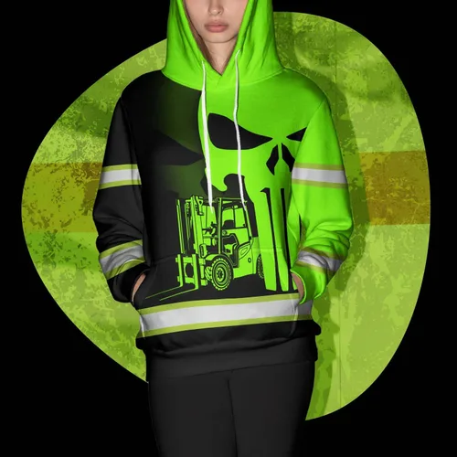 Miniatura 3 de Sudadera con capucha de alta visibilidad para hombres - Colección de trabajos con nombre personalizado Clase 3 Ropa de trabajo reflectante