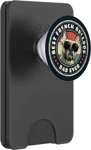Miniatura 8 de Best Frenchie Dad Ever Retro French Bulldog Lover Owner Dad PopSockets intercambiable PopGrip