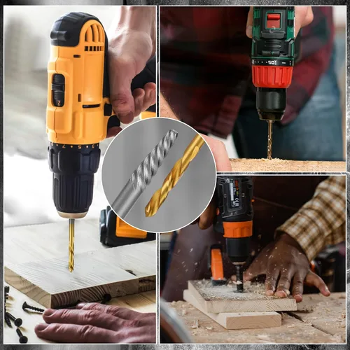 Miniatura 8 de Juego de 10 piezas de extractor de tornillos pelados, brocas de mano izquierda de acero Cr-Mo 35# y HSS 6542 Cobalto Kit de extracción
