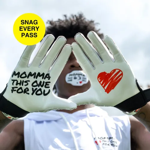 Miniatura 2 de SLEEFS Guantes receptores de fútbol [1 par] – Antideslizantes, agarre de silicona pegajosa – Tallas para jóvenes y adultos