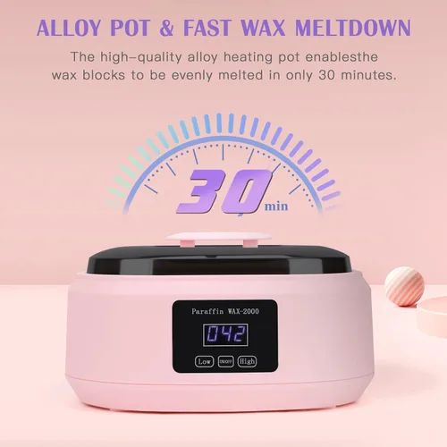 Miniatura 2 de Biutee Máquina de cera de parafina para manos y pies, control inteligente de temperatura, cera de parafina, baño para el hogar, spa, kit de máquina