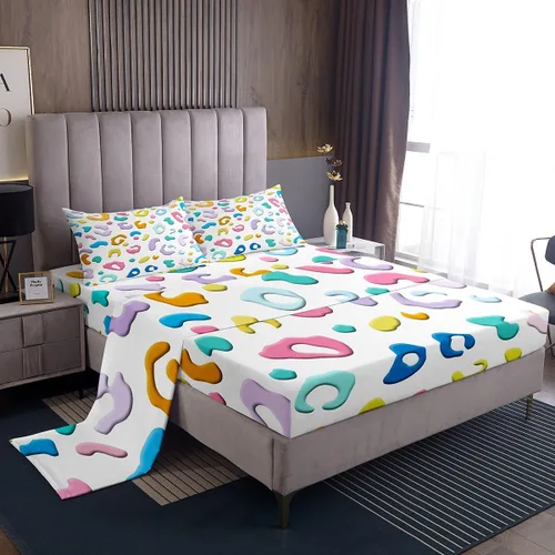 Miniatura 42 de Feelyou Husky - Juego de sábanas con diseño de flor de cerezo rosa, ropa de cama para perro, 1 sábana encimera y 1 sábana bajera ajustable con 1