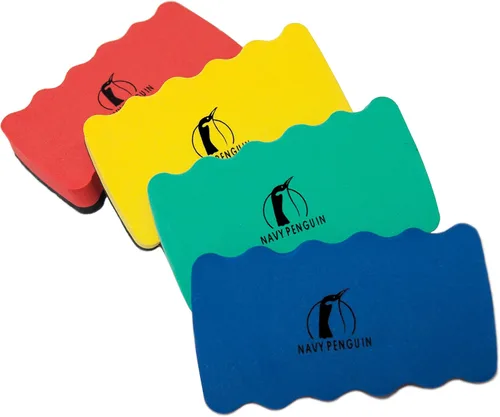 Juego de borradores magnéticos de pizarra blanca, paquete de 4 colores, borradores para bolígrafos y marcadores de borrado en seco, fuertes imanes