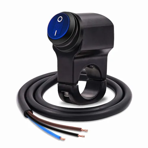 Miniatura 10 de AL - Interruptor de palanca de aleación IP68 para manillar de motocicleta, interruptor de luz Ourbest de 12 V, se adapta a manillares de 7/8 Negro