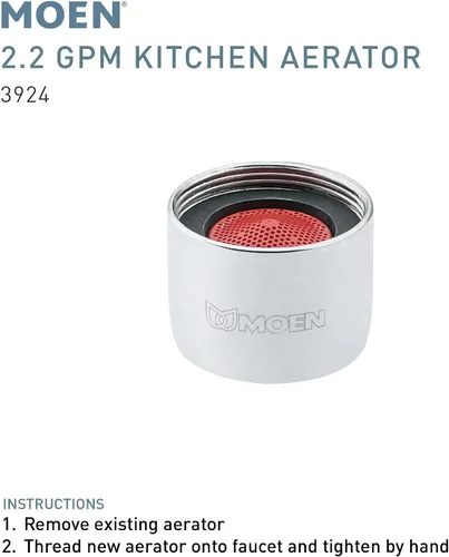 Miniatura 2 de Moen 3924 Collection - Aireador de rosca hembra de 2.2 GPM, 0.1, cromado