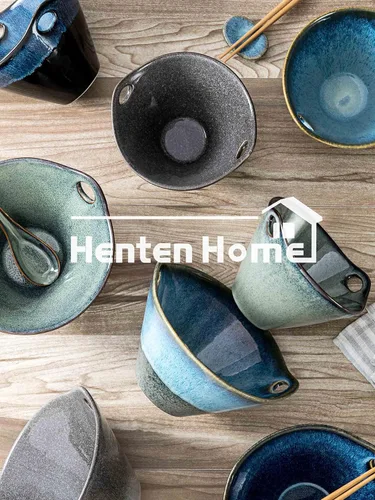 Miniatura 7 de Henten Home Juego de 2 cuencos de ramen de 20 onzas, cuencos de cerámica japoneses para fideos, cuencos profundos de porcelana con palillos