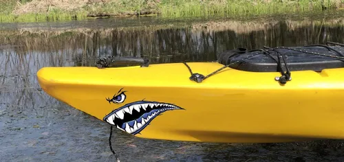 Miniatura 3 de Kayak Stickers Decals Waterproof,2 Pairs Shark Teeth Sticker,Flying Tiger Decal,Warhawk Sticker,Shark Decal for Kayak Canoe Fishing Boat Car Truck