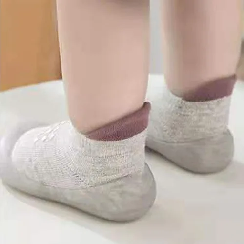 Miniatura 5 de Calcetines antideslizantes y transpirables ligeros mocasines a rayas de arco iris mocasines para bebés y niños pequeños
