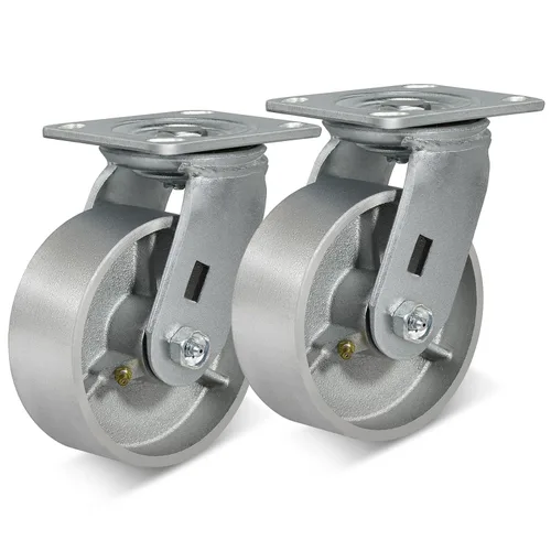 Miniatura 58 de Ruedas giratorias de 4 x 2 pulgadas, ruedas industriales resistentes, ruedas giratorias con rodamiento de rodillos - Ruedas de hierro fundido