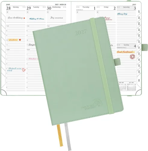 Miniatura 14 de POPRUN Agenda de bolsillo 2026-2027, tamaño del bolso, 4 x 6.25 pulgadas, calendario de bolsillo (julio de 2026 a junio de 2027) para bolso