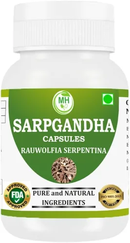 Miniatura 4 de Morsan Healthcare Rauwolfia Serpentina (Sarpgandha) Cápsulas – 60 cápsulas vegetales 500 mg de extracto de hierbas Suplemento ayurvédico natural