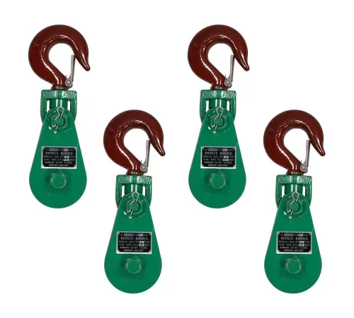 Miniatura 18 de Mytee Products Bloque de arrebate con gancho WLL 2 Toneladas Polea de 3"' + ' Cable de alambre de 3/8" Pulley para rescate con enrollamiento