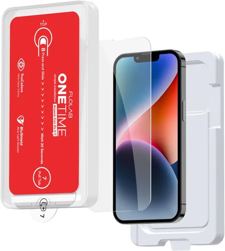 Miniatura 5 de FLOLAB NanoArmour ONETIME - Funda compatible con iPhone 14 Plus / 13 Pro Max, protector de pantalla antirreflejos, vidrio templado de grado militar