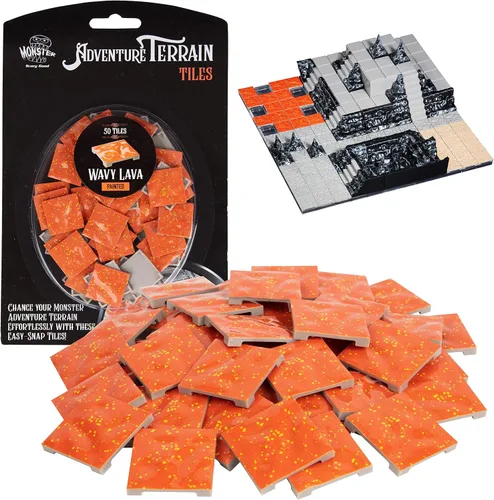 Miniatura 8 de Monster Adventure Terrain- Paquete de expansión de 50 piezas de azulejos de hierba, pintado a mano de 1 x 1, juego de azulejos, fácil de ajustar