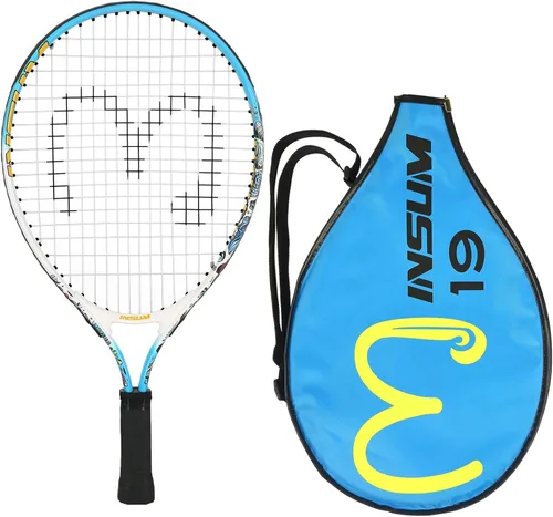 INSUM 17-25 inch Kids Tennis Racket for Aged 2~12 Starter, Multi-Color & Size Toddlers Tennis Racket for Boys & Girls Beginner, Come with Shoulder