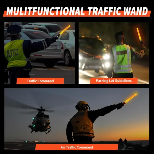 Miniatura 7 de UltraFire Varita de tráfico de 19 pulgadas, linterna de cono con 3 modos, varita de señal para control de tráfico, estacionamiento, dirección